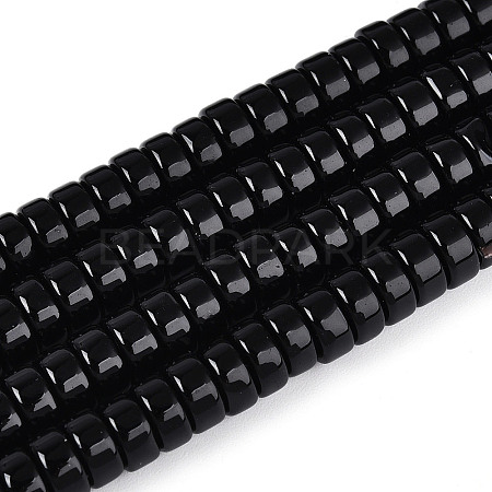 Opaque Solid Color Glass Beads Strands X-GLAA-N026-3x6mm-11-1