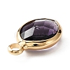 Faceted Glass Pendants KK-WH0046-59G-02-2