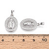 Religion Brass Micro Pave Cubic Zirconia Pendants KK-T073-49P-3
