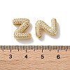 Rack Plating Brass Micro Pave Cubic Zirconia Slide Charms KK-C084-34G-Z-3