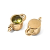 12 Colors 304 Stainless Steel Pave Cubic Zirconia Geometric Connector Charms SA-CBAFEA1-01B-G-2