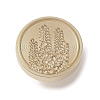 Golden Tone Wax Seal Brass Stamp Head DIY-B079-02G-25-1
