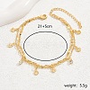 Brass Flower Charm Anklets AN0339-2-1