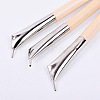Stainless Steel Pottery Clay Sculpture Wax Tools Set AJEW-L072-56-3