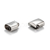 Tarnish Resistant 316 Surgical Stainless Steel Magnetic Clasps with Glue-in Ends STAS-F269-01P-3
