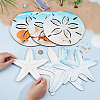 3Pcs Summer Ocean Wood Round Wall Decoration WOOD-PH0003-76-3