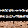 Electroplate Transparent Glass Beads Strands EGLA-Q132-4MM-A20-4