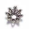 Flower Tibetan Silver Fancy Bead Caps A475-2