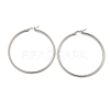 Tarnish Resistant 304 Stainless Steel Big Hoop Earrings EJEW-F105-04P-3