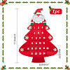 Christmas Tree Felt Fabric Pendant Decorations with Advent Calendar DIY-WH0032-26-2