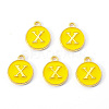 Golden Plated Alloy Enamel Charms ENAM-S118-09X-1
