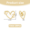 20Pcs Brass Pendants PALLOY-HS00023-2