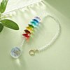 Glass Teardrop Pendant Decorations HJEW-TA00019-3