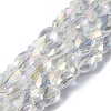 Transparent Electroplate Glass Beads Strands EGLA-F157-AB01-1