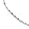 Ion Plating(IP) Adjustable 304 Stainless Steel Serpentine Chain Necklaces NJEW-K270-04P-3