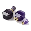 Natural Amethyst Perfume Bottle Pendants G-Q163-10G-08-2