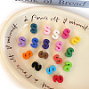 Opaque Acrylic European Beads OACR-M027-01S-1