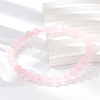Natural Rose Quartz Beaded Stretch Bracelets BJEW-D446-B-11-9
