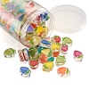 Craftdady 100Pcs 10 Colors Transparent Enamel Acrylic Beads TACR-CD0001-07-2