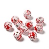 Halloween Theme Printed Natural Wooden Beads WOOD-L020-C01-1