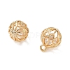 Brass Micro Pave Clear Cubic Zirconia Pendants KK-D261-01G-09-2