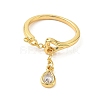 Brass Micro Pave Cubic Zirconia Finger Rings RJEW-H258-11G-4