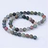Natural Indian Agate Beads Strands G-Q462-8mm-08-2
