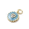 Brass Micro Pave Cubic Zirconia Pendants KK-A278-09G-03-2