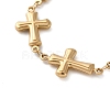 Stainless Steel Cross Link Chain Bracelets for Women BJEW-Z076-01G-2