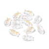 Transparent Electroplate Glass Beads GLAA-I050-10K-1