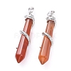 Natural Carnelian/Red Agate Big Pointed Pendants G-F696-B07-2
