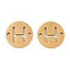 PVD Vacuum Plating 201 Stainless Steel Hollow Flat Round Links FIND-R149-03H-G-1