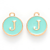 Golden Plated Alloy Enamel Charms ENAM-S118-05J-1