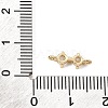 Brass Pave Clear Cubic Zirconia Connector Charms CU-CBA3D76-02G-3