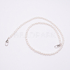 White Acrylic Round Beads Bag Handles FIND-TAC0006-22D-02-1