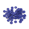 Flat Round Handmade Polymer Clay Beads CLAY-R067-6.0mm-09-4