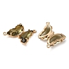 Brass Pave Faceted Glass Connector Charms FIND-Z020-04S-2