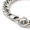 Non-Tarnish 201 Stainless Steel Cuban Link Chains Bracelet for Men Women BJEW-H550-03B-P-3