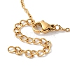 Ion Plating(IP) 304 Stainless Steel Cable Chain Bowknot Pendant Necklaces NJEW-Z041-03G-04-3