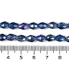 Transparent Electroplate Glass Beads Strands EGLA-N013-T6mm-B28-4