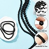 1 Strand Natural Black Onyx Beads Strands G-YW0002-57A-4