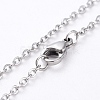 Tarnish Resistant 304 Stainless Steel Women Chain Necklaces LS-NJEW-C079-01-2