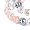 Electroplate Imitation Jade & Opaque & Transparent Glass Beads Strands EGLA-Q135-8MM-A16-4