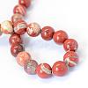 Natural Red Jasper Round Bead Strands G-E334-6mm-27-3
