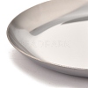 Non-Tarnish Flat Round 430 Stainless Steel Jewelry Display Plate X-STAS-P289-01P-3