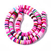 Handmade Polymer Clay Beads Strands X-CLAY-R089-6mm-096-2