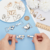 WADORN 16Pcs 4 Styles Alloy Heart Shaped Buckle FIND-WR0010-54-4