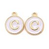 Golden Plated Alloy Charms LS-ENAM-S118-01C-1
