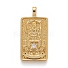 Brass Micro Pave Clear Cubic Zirconia Pendants ZIRC-Z004-01D-1