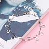 304 Stainless Steel Ring Charm Anklets AJEW-AN00394-01-3